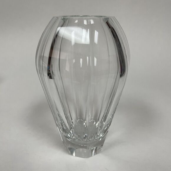 Moser Vase Clear Glass Corsica Panels Almost 6" High - Picture 5 of 10